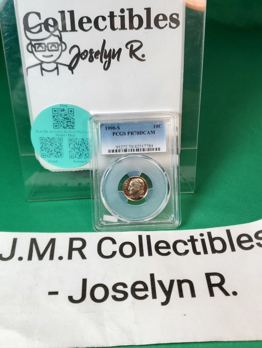 1990 S 10C Roosevelt Dime Proof PCGS PR70DCAM